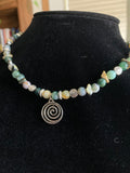 green stone choker
